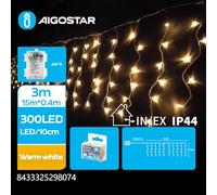 VoltShine Guirnalda de luces planas tipo carámbano empotradas, con batería 3AA. Ofrecen un cálido brillo blanco y miden 3 metros, perfectas para iluminar cualquier espacio con elegancia.