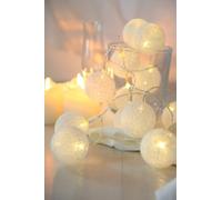 VoltShine Guirnalda - luces de cadena LED, 2,85 m, bombillas en plata, diseño decorativo, uso en interiores, protección IP20