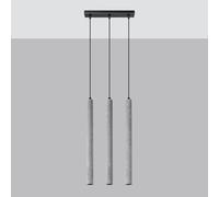 VoltShine Lámpara colgante - lámpara de 3 luces, diseño moderno, estructura de hormigón, ideal para espacios contemporáneos
