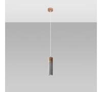 VoltShine Lámpara colgante - lámpara de diseño moderno, color gris, con estructura metálica y cable ajustable, ideal para iluminar espacios