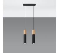 VoltShine Lámpara colgante - lámpara de diseño moderno, color negro, ideal para interiores, proporciona luz cálida, fácil instalación y mantenimiento