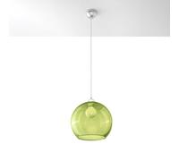 VoltShine Lámpara colgante - lámpara decorativa de diseño esférico, color verde, ideal para iluminación de interiores, proporciona luz suave y acogedora.*