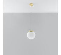 VoltShine Lámpara colgante - lámpara dorada con diseño moderno, altura ajustable, material metálico, ideal para iluminar espacios. *