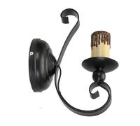 VoltShine Lámpara de diseño rústico en color negro, tipo E27, de dimensiones 26x12x17 cm, perfecta para ambientes medievales y fabricada con material duradero