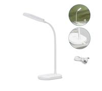 VoltShine Lámpara de escritorio multifunción con control CCT, puertos USB y ajuste de brillo; ideal para lectura, estudio y trabajo.