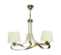 VoltShine Lámpara de mesa 3xE14, pantalla beige, dimensiones 52x52 cm, ideal para iluminar y decorar espacios interiores.