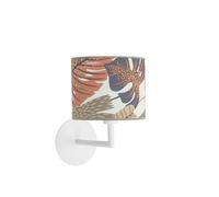 VoltShine Lámpara - lámpara de mesa con diseño blanco y estampado, dimensiones 27x17x24,5 cm, ideal para decorar y dar luz suave a cualquier espacio