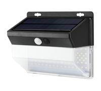 VoltShine Lámpara LED Solar 10W con sensor de movimiento, luz fría, ideal para iluminar exteriores y aumentar la seguridad.