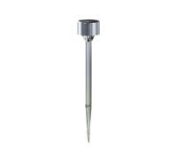 VoltShine Luz Solar LED Ambiental para Jardines, Acero Inoxidable, Pantalla RGB Integrada, Ideal para Decorar Espacios Exteriores y Resaltar Césped.