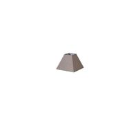VoltShine Pantalla - pantalla de lino gris, forma piramidal, medidas 12x7x10 cm, ideal para lámparas de pinza, diseño contemporáneo y elegante