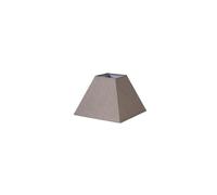 VoltShine Pantalla - pantalla de lino gris, forma pirámide, dimensiones 20x10x15 cm, compatible con socket E27