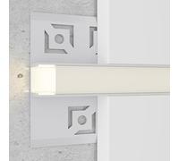 VoltShine Perfil de aluminio de 2 metros, color aluminio, ideal para estructuras, marcos y acabados en proyectos de construcción y decoración.