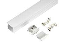 VoltShine PERFIL EMPOTRADO DE ALUMINIO 23X14.5MM - 12MM: Perfecto para iluminación y decoración, aporta resistencia y elegancia con un acabado sutil y profesional que se adapta a cualquier ambiente.