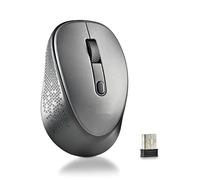 VoltShine Raton inalámbrico - ratón ergonómico con resolución Ajustable de 800/1600 dpi y diseño Gris, Ideal para Uso Diario