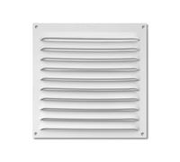 VoltShine Rejilla de Aluminio 150x150 mm con mosquitera Blanca, Ideal para ventilación sin Insectos en Interiores y Exteriores.
