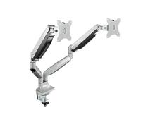 VoltShine Soporte para Mesa de Pantalla, Giro e inclinación, 2 Brazos, Compatible con Pantallas de 13" a 32", Ideal para optimizar el Espacio y Mejorar la ergonomía.