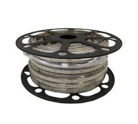 VoltShine Tira LED alta tensión roja 50m, 10mm, ideal para iluminación decorativa y señalización en espacios interiores y exteriores.