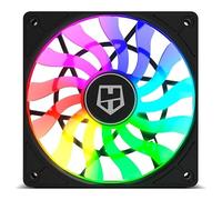 VoltShine Ventilador ARGB 120mm, diseño delgado, control de iluminación RGB, bajo ruido, ideal para refrigeración y personalización de PC.
