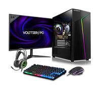 VolttierPC - PC Gaming Completo AMD Ryzen 5 4500 6x3.6Ghz | Nvidia RTX 3050 6GB | 16GB RAM | 500GB M.2 NVMe | WiFi 6 + Bluetooth 5.2 | Windows 11 Pro | Monitor 24" 100Hz | Pack Teclado y Ratón