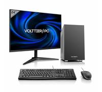 VolttierPC - PC Sobremesa Completo AMD Ryzen 7 5700G | 32GB DDR4 | 1TB SSD NVMe | Radeon Vega 8 | WiFi 6 + Bluetooth 5.2 | Windows 11 Pro | Monitor 24" 100Hz | Teclado y Ratón | PC Oficina y Trabajo