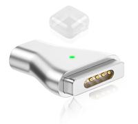 Voltvera Adaptador USB-C a Magnético para MagSafe 2 PD 100W Convertidor Set Magnético 2 T-Head con LED, 1M Cable USB-C 5A con E-Mark Chip, Compatible con MacBook Air/Pro 2013-2015 Ordenador