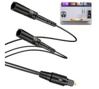 Voltvera Cable Divisor de Audio óptico Digital 1 en 2 Salidas Toslink câble audio optique numérique 1 en 2 sorties 1 Macho Entrada 2 Hembra Salida para Lecteur DVD Hdtv Home Cinéma