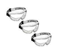 voltX 3 gafas de seguridad DEFENDER CLASSIC con ventilación indirecta, lente transparente con sello de ajuste cómodo y diadema ajustable con hebilla, CE EN166BT, EN170, lente UV400 con revestimiento