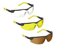 voltX 3 x 'GT Adjustable' Gafas de Seguridad de Lectura bifocales adjustables, (Transparente, Amarillo y MARRÓN dioptria +1.5) Certificado CE EN166FT, Revestimiento antiempañamiento, Lentes UV 400