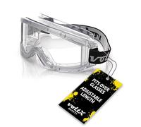voltX 'Defender OVERGOGGLES', Sobremontura para Gafas de Seguridad Industrial con certificación CE EN166F, antivaho, resistentes a los arañazos, con protección UV400 (3 Pair - Overgoggles)