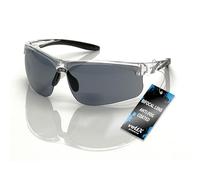 voltX Gafas bifocales de seguridad para lectura CONSTRUCTOR ULTIMATE' CE EN166FT - Bifocales Ciclismo Deportivo - Lente UV400 - (dioptría 1.0, Montura Transparente, Lentes Ahumadas)