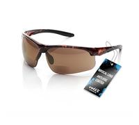 voltX Gafas bifocales de seguridad para lectura CONSTRUCTOR ULTIMATE' (montura carey, lentes de espejo doradas Dioptría +2.0) CE EN166FT - Bifocales Ciclismo Deportivo - UV400
