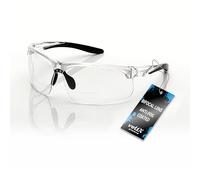 voltX Gafas bifocales de seguridad para lectura CONSTRUCTOR ULTIMATE' (montura transparente, lentes transparentes Dioptría +1.5) CE EN166FT - Bifocales Ciclismo Deportivo - UV400