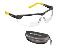 voltX 'GT Adjustable' (2020 Model) Gafas de Seguridad de Lectura bifocales adjustables, (Transparente dioptria +3.0) Certificado CE EN166FT, Lentes UV 400 + Estuche de Seguridad rígido con bisagras