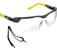 voltX 'GT Adjustable' (2020 Model) Gafas de Seguridad de Lectura bifocales adjustables, (Transparente dioptria +3.0) Certificado CE EN166FT, Revestimiento antiempañamiento, Lentes UV 400