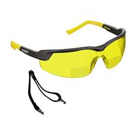 voltX 'GT Adjustable' Gafas de Seguridad de Lectura bifocales adjustables, (Amarillo dioptria 1.0) Certificado CE EN166FT, Revestimiento antiempañamiento, Lentes UV 400. Bifocal Safety Readers.