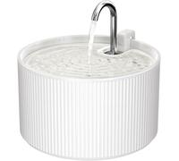 Voluas Fuente de agua de cerámica para gatos: 2.2L/2,097.9 g Fuente de agua para gatos, dispensador automático de agua para mascotas con bomba ultra silenciosa y filtro de repuesto, suministros de