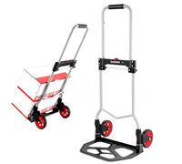 Voluker Carro Plegable con Capacidad de Carga de 100 kg, de Aluminio, con Mango Extensible, 2 Ruedas y cordón con Gancho para los viajeros, mudanzas, Actividades domésticas