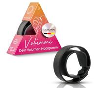 Volummi Coletero negro - Innovadora goma trenza para ver más volumen en la cola de caballo - Fuerte agarre y suave para el cabello - El original fabricado en Alemania [True Black S para cabello fino]