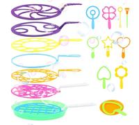 volumoon 18 Piezas Kit de Varita de Burbujas, Kit de Burbujas con Varitas Gigantes, Juego de Pompas de Jabón para Niños, pomperos para niños, Gigantes de Jabón Burbujas para Juegos al Aire Libre