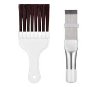 volumoon 2 Peines de Aleta de Condensador de Aire Acondicionado, Cepillo Batidor de Limpieza de Bobina, Cepillos de Aleta de Acero Inoxidable, Peine de Metal para Evaporador de Radiador Reparación