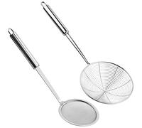volumoon 2 Piezas Espumadera Araña de Acero Inoxidable, Colador de Alimentos para Cocina, Fina Espumadera, Fina Coladores, Tamiz de Cocina para Freír Pastas Espaguetis y Fideos