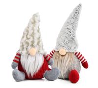 Volumoon 2 Piezas Gnomos de Navidad, 25 y 29cm Decorativos, Muñecos Elfos para Casa, Chimeneas y Adornos