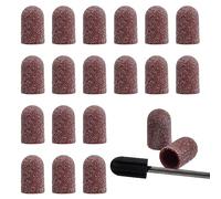 Volumoon 2 Piezas Tapa de Lijado para decoración de uñas,Cabezales De Taladro De Uñas Para Pulir,Bandas de Lijado para Brocas de Uñas,Brocas para Pulido de Uñas,Para el cuidado de las uñas
