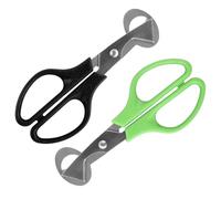 volumoon 2 Piezas Tijeras Huevos de Codorniz, Tijeras de Acero Inoxidable, Cortador de Cáscara Huevo, Abridor de Huevos, Cortador de Cáscaras de Huevo, Tijeras de Cocina, Negro, Verde