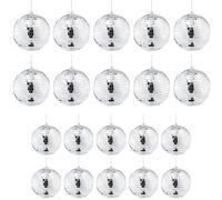 Volumoon 20 Piezas Bolas de Espejos Discoteca, Disco Espejo Plateado, Bola de Flash, Bola de Disco Plateado, Decoración de árbol de Navidad, Navidad Decoración de Fiesta, Adornos de Bolas de Navidad