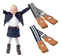 volumoon 2PCS Cinturones Elásticos Sin Hebilla para Niños, Cinturón Ajustable para Niños Niñas, Cinturones Estiramiento Invisible, Cinturones Elásticos para Vestido Pantalones Vaqueros, 36-55CM (B)