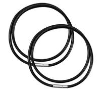 volumoon 2pcs Collar Cordon Cuero para Colgantes, Collar de Cordón para Hombre, Negro de 3mm Cadena de Cuero con Cierre, Collar Básico 45cm Cordón de Collar Duradero para Hombres Mujeres