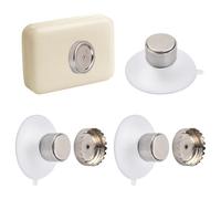 Volumoon 2pcs Jabonera Magnetica, Jabonera Magnetica Pared, Jabonera con Ventosa Magnética, Jabonera Magnética de Acero Inoxidable, Porta Jabón Iman para Baño Cocina Fregadero