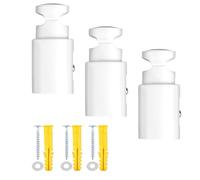 volumoon 3 Piezas Soporte toallero electrico, Soporte Toallero Radiador, Soporte Radiador Pared, Soporte Radiador ABS, Distancia Ajustable 75-95 mm, para Radiadores de Baño Rectos y Curvos (Blanco)