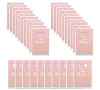 Volumoon 30 Piezas Bolsas Regalo de Cumpleaños, Bolsas Fiesta de Plástico para Chuches, Dulces Infantil, Bodas, Navidad, 16,5 x 25CM (Rosa)